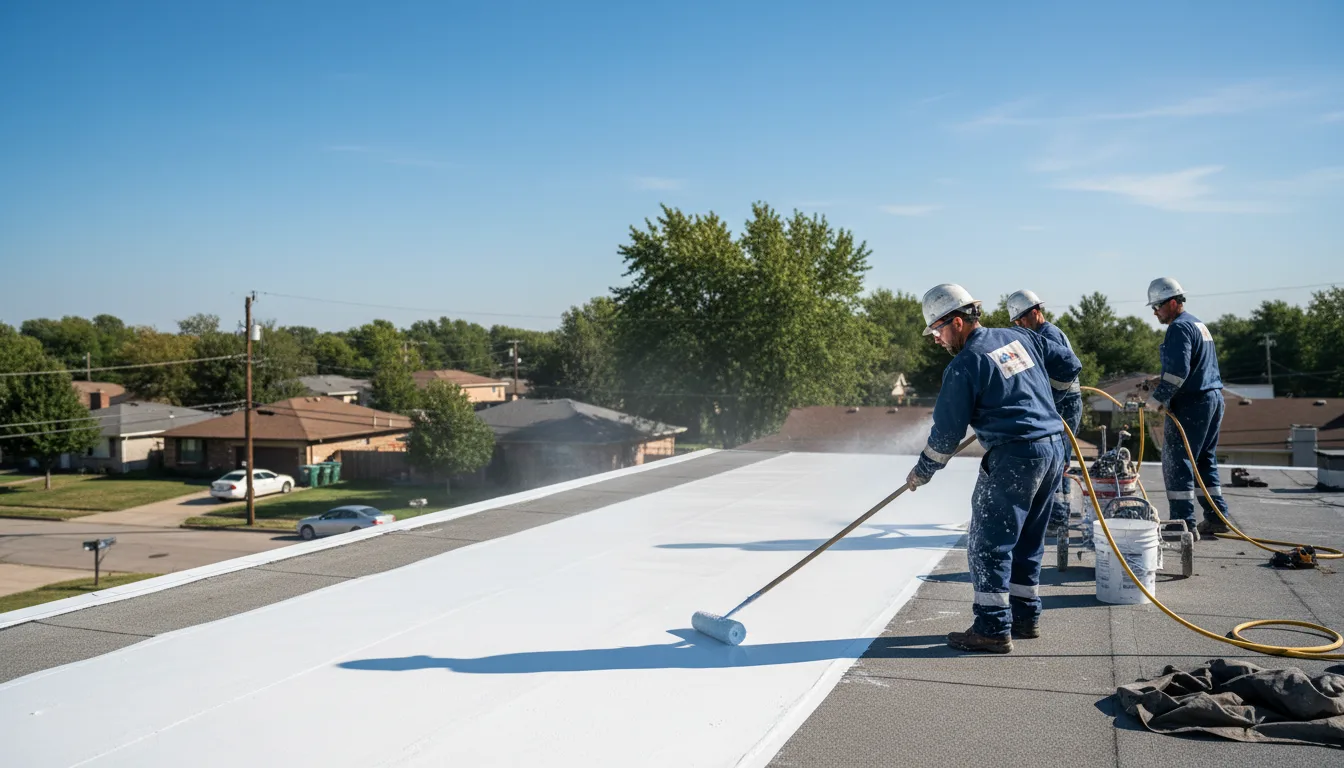 Commercial roof coating in New Summerfield, TX near me